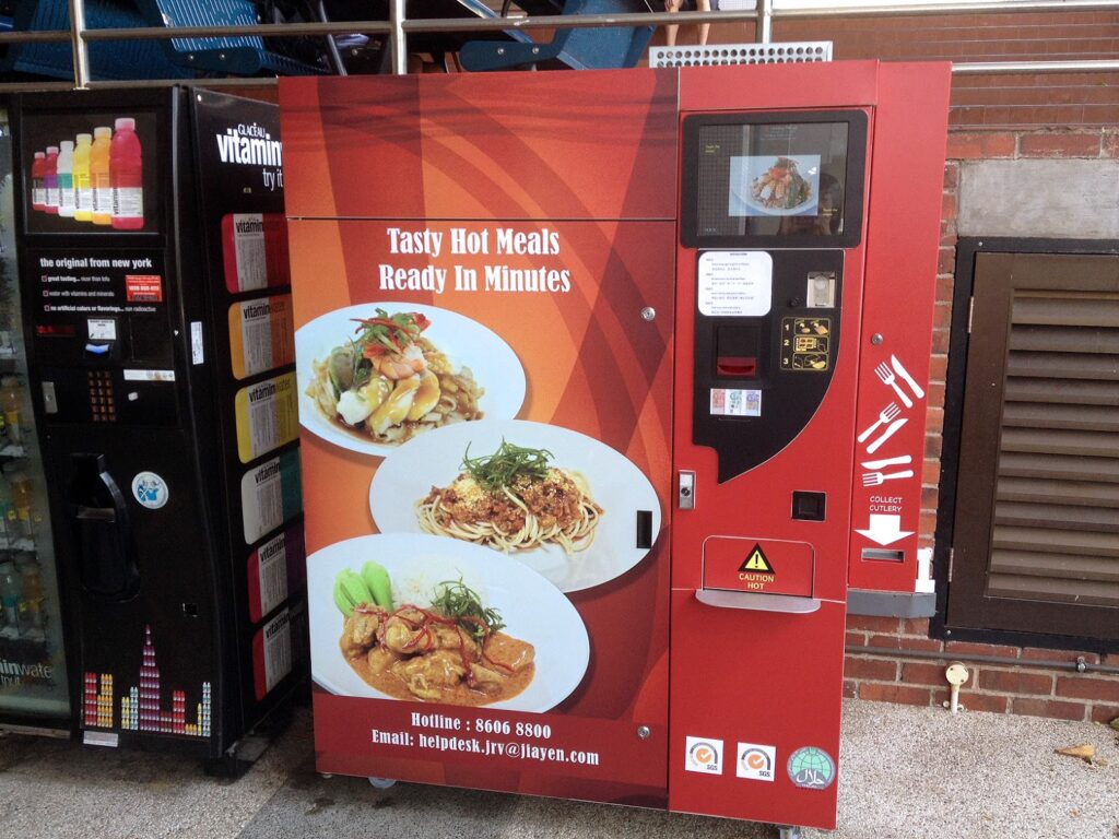 Hot Meal In A Vending Machine In Singapore