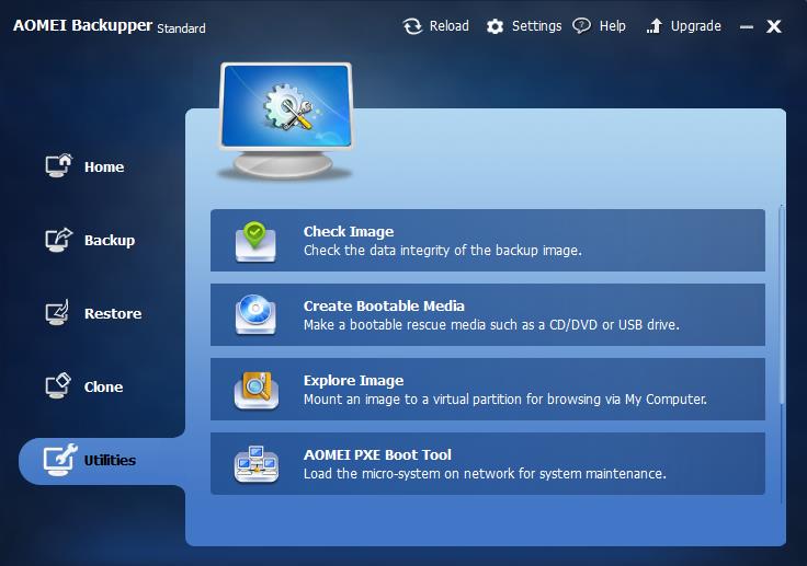 Free Backup Software: AOMEI Backupper Standard