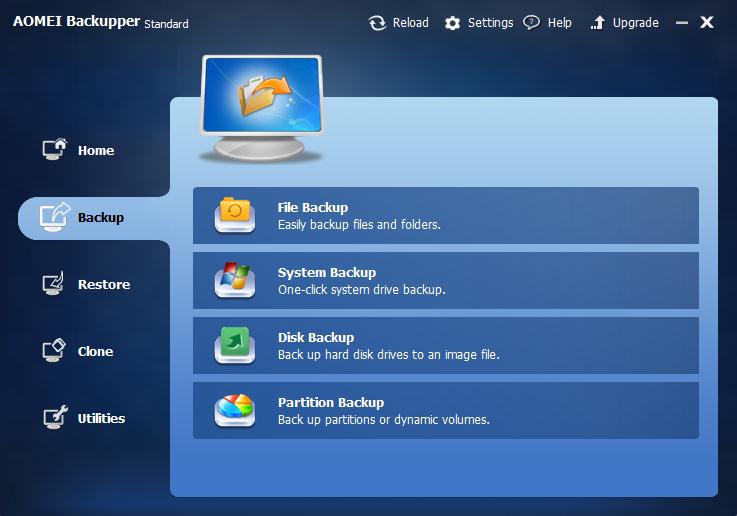 AOMEI Backupper Standard – The Simplest Free PC Backup Software