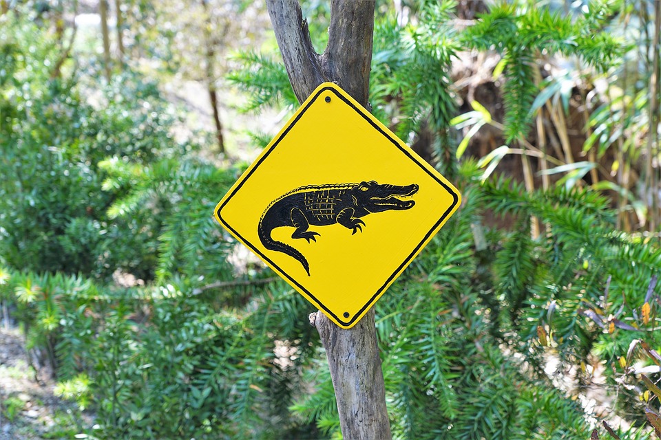 Australia Shield Nature Park Street Sign Warning